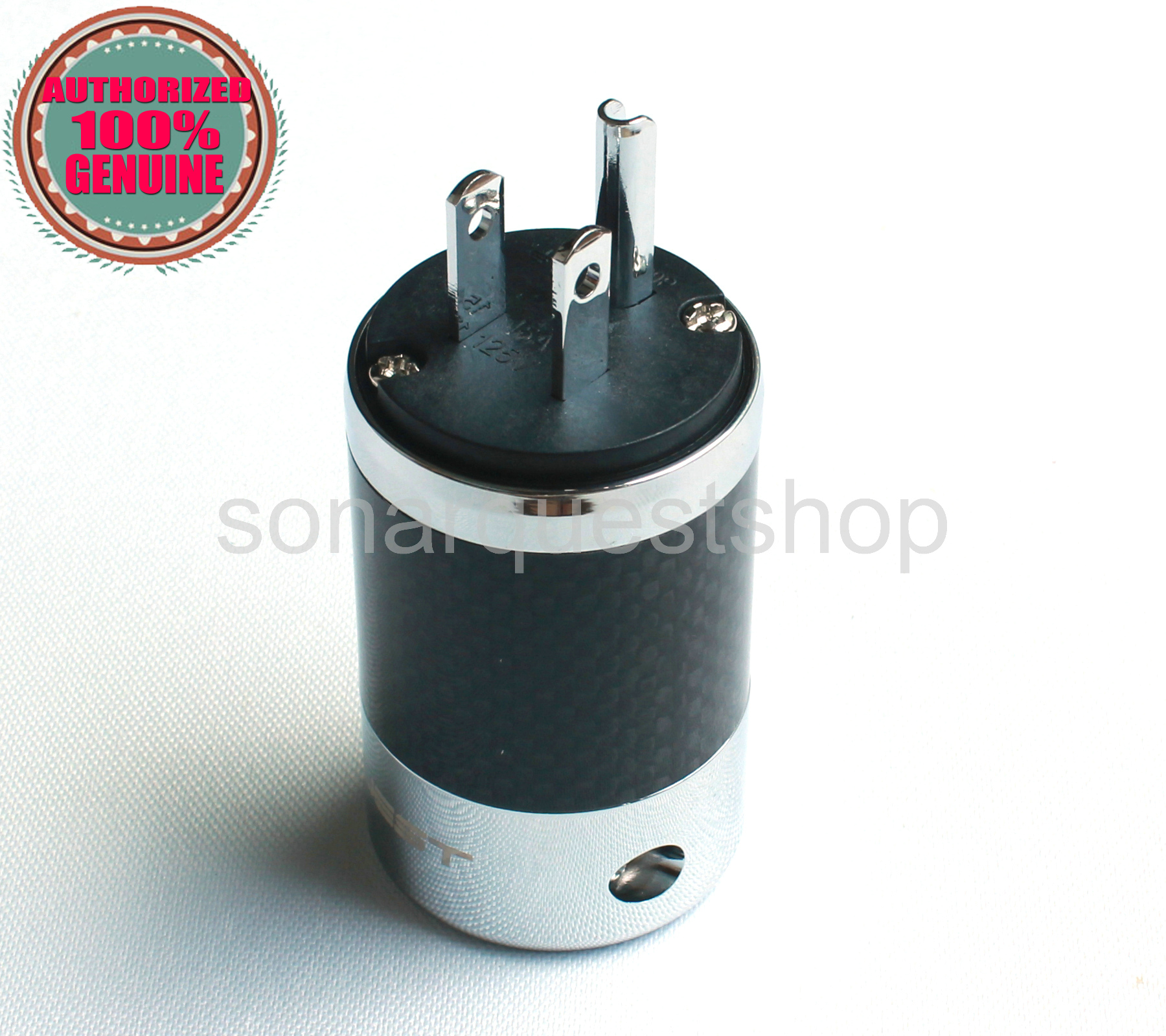 SONARQUEST SQ-P39(R)T US Rhodium Plated UT Carbon fiber Power Plug
