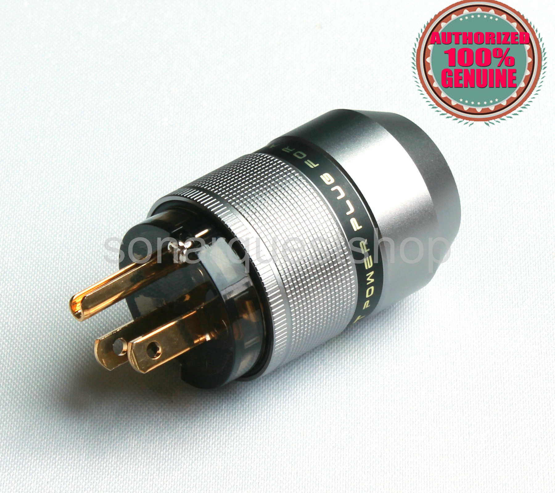 SONARQUEST PA-40M(G) US Gold Plated Gray Special Aluminum alloy Power Plug