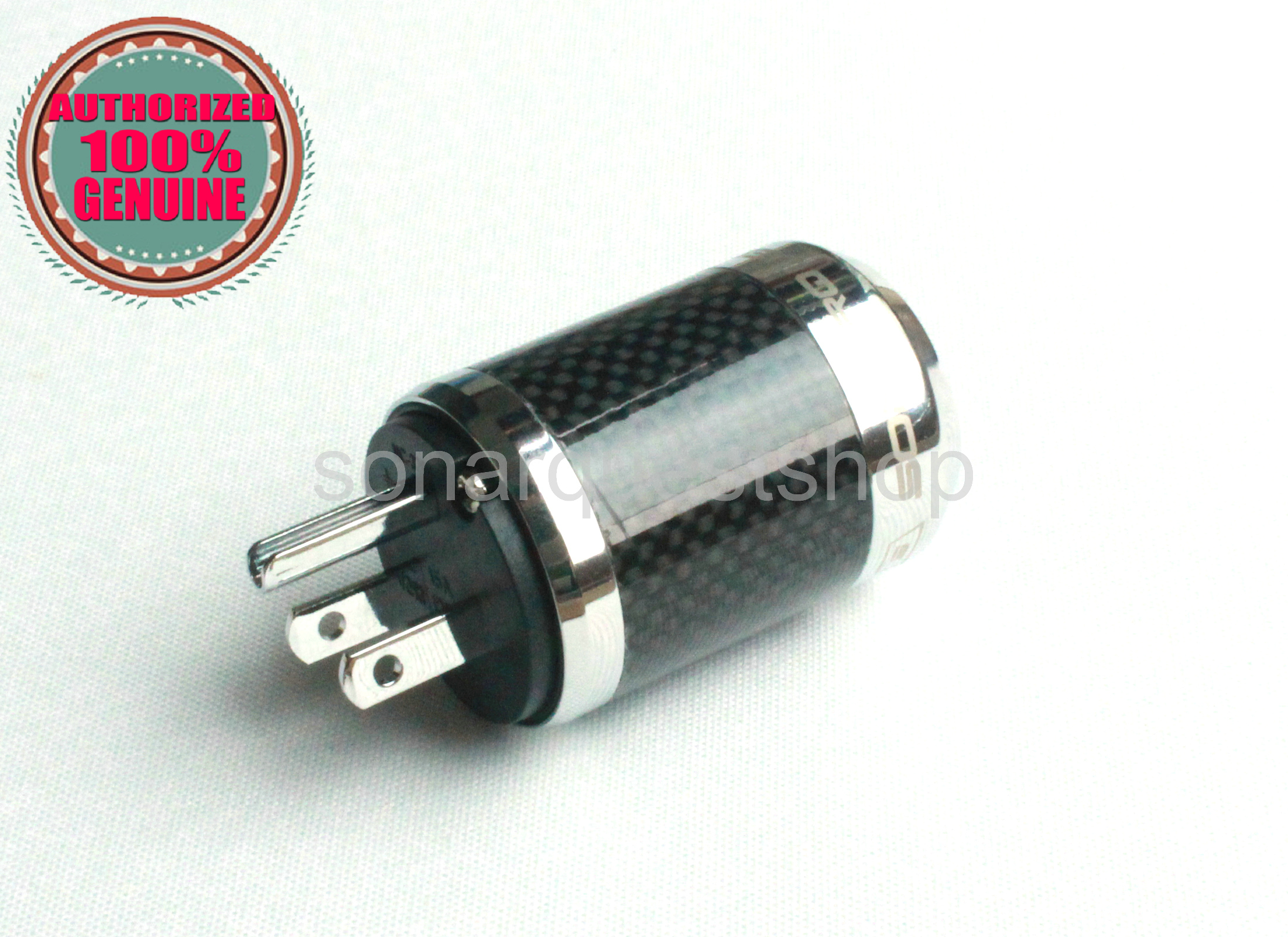 PYK SONARQUEST SQ-P39(R)B US Rhodium Plated BK Carbon fiber Power Plug